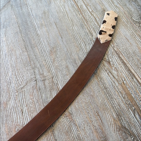 Matisse Italy Leopard Fur Leather Belt with Animal Print and Pouch - Picture 11 of 16